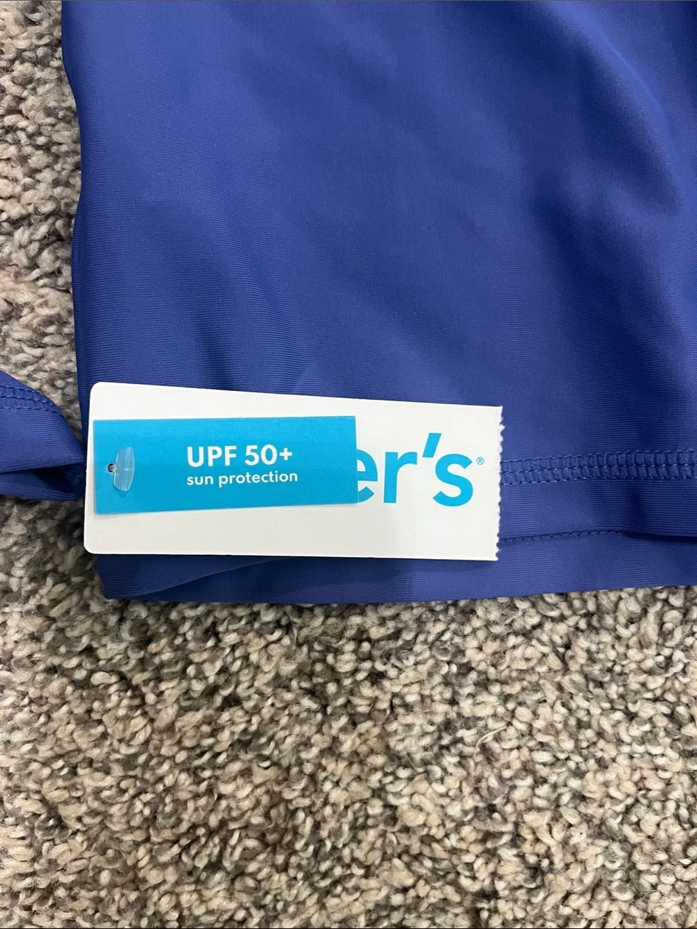 Carter's Deep Blue Long Sleeve Swim Top